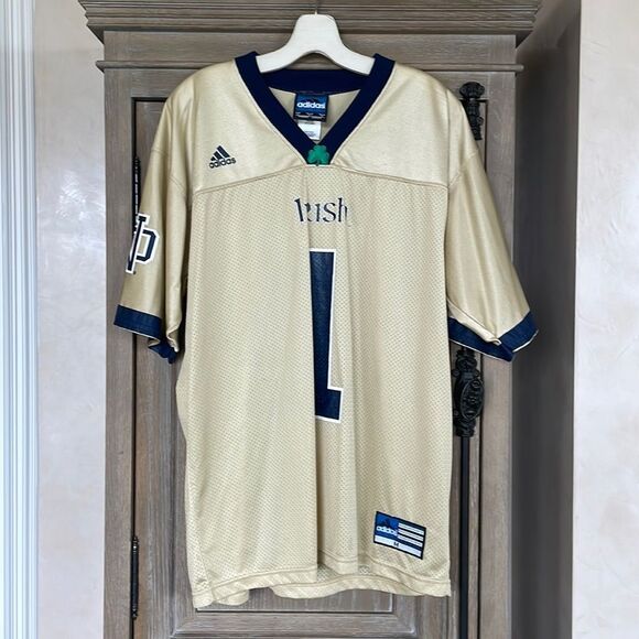 ADIDAS Norte Dame football jersey Irish medium vintage